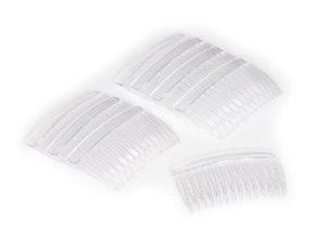 Crystal Clear Multipurpose Hair Combs - Set of Eight (8)