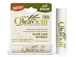 Natural Lip Balm by Oleavicin Dry Lip Relief Patented Moisturizing Formula for Chapped Lips Organic Olive Leaf Extract