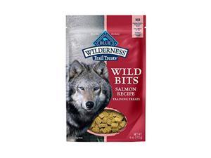 Blue Buffalo Wilderness Trail Treats Wild Bits High Protein Grain Free Soft-Moist Training Dog Treats, Salmon Recipe 4-oz bag