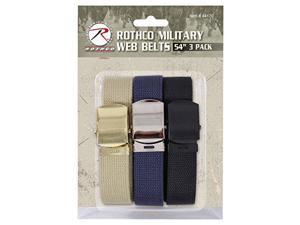 Rothco Military Web Belts (3 Pack), 54