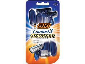 BIC Comfort 3 Advance Mens Disposable Razor, 4 Count