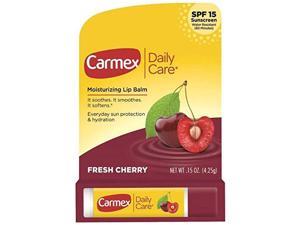 Carmex Lip Balm Stick - Cherry Flavor -SPF 15 - Pack of 2