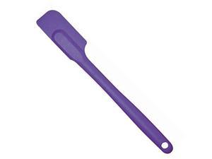 Mastrad Silicone Slim Spatula - Non-Stick Rubber Spatula - Soft Grip And Slender Design Great For Jars, Blenders, Small Containers and More (Purple)