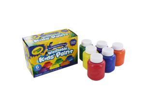 Crayola Llc Formerly Binney & Smith BIN541204 Washable Kids Paint 6 Jar Set  