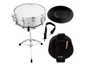 Mendini by Cecilio Student Snare Drum Set with Gig Bag, Sticks, Stand and Practice Pad Kit, Silver Mendini by Cecilio Student Snare Drum Set with Gig Bag, Sticks, Stand and Practice Pad Kit, Silver