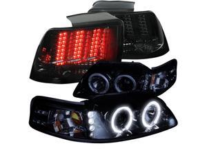 For Hyundai Sonata 02-05 Lumen Black//Smoke Factory Style Projector Headlights