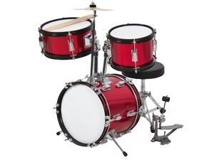 Best Choice Products 3-Piece Kids Beginner Drum Musical Instrument Set w/ Sticks, Cushioned Stool, Drum Pedal - Red Best Choice Products 3-Piece Kids Beginner Drum Musical Instrument Set w/ Sticks, Cushioned Stool, Drum Pedal - Red