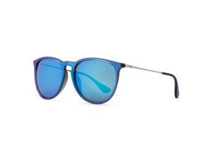 Ray-Ban Erika Color Mix Sunglasses (Blue and Silver/Blue Mirror)