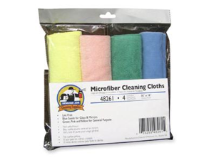Genuine Joe Microfiber Cleaning Cloths Lint-free 16'x16' 4/PK Assorted 48261