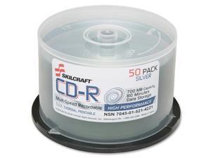 Recordable CD 700MB 52X.80min Cap 50/PK Spindle/Silver