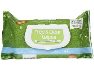 Seventh Generation Baby Wipes - Free and Clear - 64 Count Diapers and Wipes