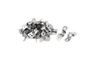 M12 304 Stainless Steel Two Hole Pipe Straps Tension Tube Clip Clamp 22PCS