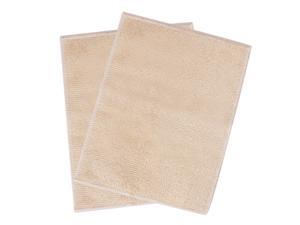 2pcs Cleaning Cloth Best Microfiber Dish Towels, 9' x 7.1' Machine Washable Highly Absorbent Kitchen Non-Scratch Scrub Pads Dishcloths Beige