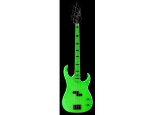 Dean Custom Zone Neon Green Electric Bass Guitar Dean Custom Zone Neon Green Electric Bass Guitar