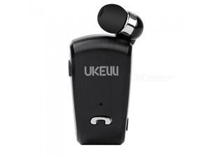 Retractable Wireless Bluetooth Earbud Headset with Built-in Microphone - Black Retractable Wireless Bluetooth Earbud Headset with Built-in Microphone - Black