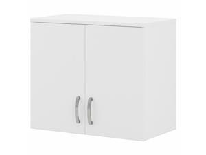 Universal Wall Cabinet with Doors and Shelves - White