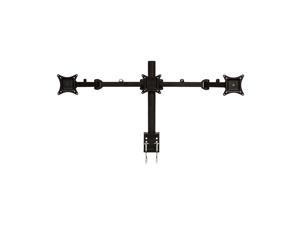 NavePoint Articulating Triple LCD Monitor Mount Stand C-Clamp Holds 3 Monitors Up To 24-Inches Black