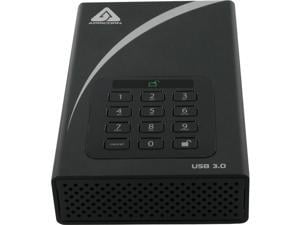 APRICORN Aegis Padlock DT 4TB USB 3.0 External Hard Drive ADT-3PL256-4000 Black