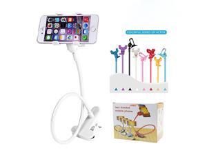 CORN Universal Cell Phone Holder, Clip Holder, Lazy Bracket Flexible Long Arms for All Mobile, Fit On Desktop Bed Mobile Stand for Bedroom, Office, Kitchen (White) CORN Universal Cell Phone Holder, Clip Holder, Lazy Bracket Flexible Long Arms for All Mobile, Fit On Desktop Bed Mobile Stand for Bedroom, Office, Kitchen (White)
