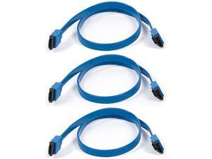 3x 18inch SATA 3.0 III SATA3 SATAiii 6GB HDD Hard Drive Data Cable UV Green Cord