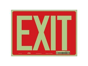 CONDOR 486X36 Exit Sign, English, 10' W, 7' H, Vinyl, Red
