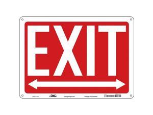 CONDOR 480L68 Exit Sign, English, 14' W, 10' H, Plastic, Red, White