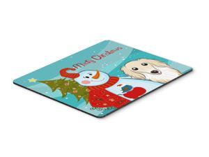 English Springer Spaniel Snowman Christmas Mouse Pad Hot Pad or Trivet