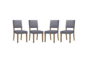 Ergode Oblige Dining Chair Wood Set of 4 - Gray