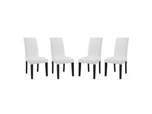 Ergode Parcel Dining Side Chair Vinyl Set of 4 - White