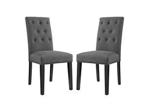 Ergode Confer Dining Side Chair Fabric Set of 2 - Gray