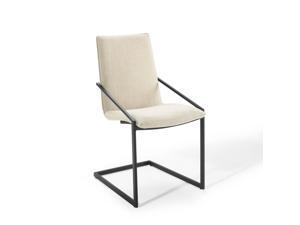 Ergode Pitch Upholstered Fabric Dining Armchair - Black Beige