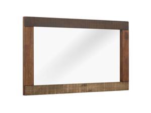 Ergode Arwen Rustic Wood Frame Mirror - Walnut