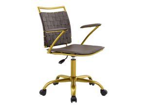 Fuse Faux Leather Office Chair Brown