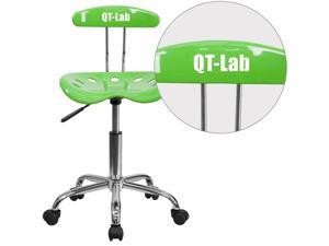 Personalized Green Task Chair LF-214-APPLEGREEN-TXTEMB-VYL-GG