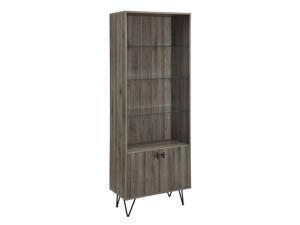 68' Mid-Century Modern Storage Cabinet - Slate Grey