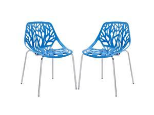Stencil Dining Side Chair Set of 2 - Blue