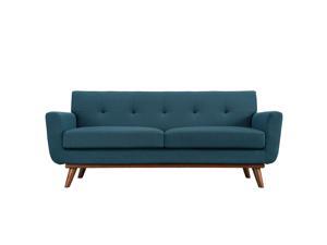 Engage Upholstered Fabric Loveseat - Azure