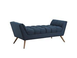 Response Medium Upholstered Fabric Bench - Azure