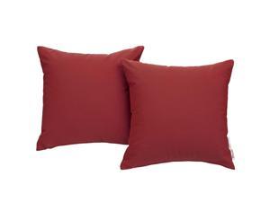 Summon 2 Piece Outdoor Patio Pillow Set - Red