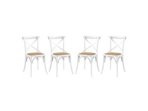 Gear Dining Side Chair Set of 4 - White