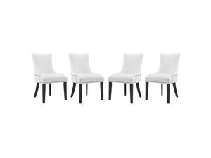 Marquis Dining Chair Faux Leather Set of 4 - White