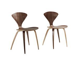 Vortex Dining Chairs Set of 2 - Dark Walnut