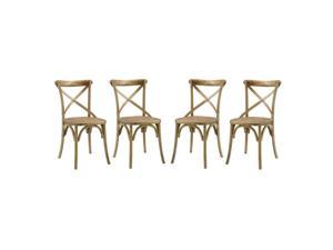 Gear Dining Side Chair Set of 4 - Natural