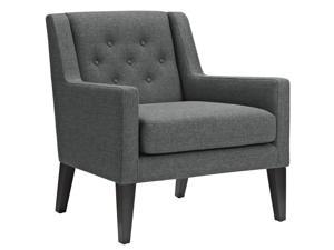 Earnest Upholstered Fabric Armchair - Gray