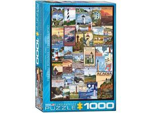 Eurographics - 1000 Piece Puzzle (LIGHTHOUSES - VINTAGE POSTERS)