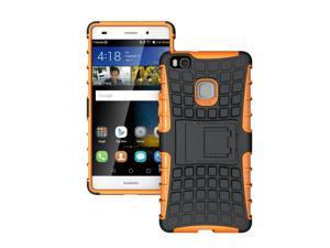 Ascend P9 Lite 2016 Case, Hard PC+Soft TPU Shockproof Tough Dual Layer Cover Shell for 5.2" Huawei Honor 8 Smart/G9 Lite, Orange