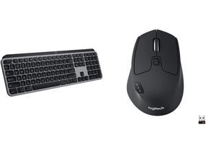 Logitech MX Keys Advanced Illuminated Wireless Keyboard & M720 Triathlon Multi-Device Wireless Mouse, Bluetooth, USB Unifying Receiver, 1000 DPI, 8.