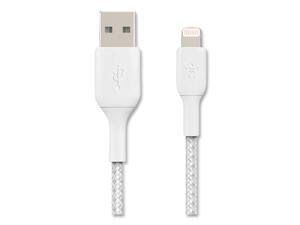 NeweggBusiness - StarTech.com USBLT3MW White 3m (10ft) Long White Apple  8-pin Lightning Connector to USB Cable for iPhone / iPod / iPad