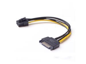 OLEN 3Pcs SATA Power Cable 15 Pin To 6 Pin PCI EXPRESS PCI-E Sata Cable Cord OLEN 3Pcs SATA Power Cable 15 Pin To 6 Pin PCI EXPRESS PCI-E Sata Cable Cord