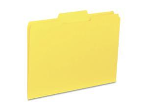 Business Source File Folder Interior Ltr 1/3' Cut 100/BX Yellow 43559